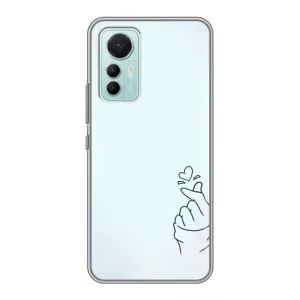 Чехлы (Знак сердечка) на Xiaomi Mi 12 Lite (Сердце на голубом)