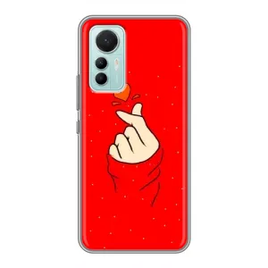 Чехлы (Знак сердечка) на Xiaomi Mi 12 Lite (Сердце на красном)