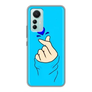 Чехлы (Знак сердечка) на Xiaomi Mi 12 Lite (Сердце на синем)