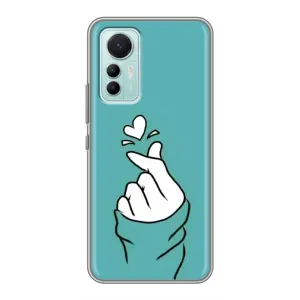 Чехлы (Знак сердечка) на Xiaomi Mi 12 Lite (Сердечко на бирюзовом)