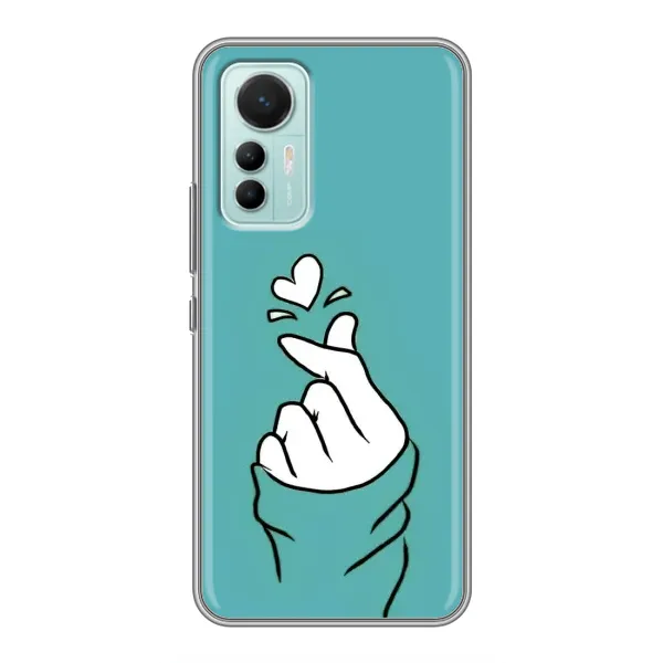 Чехол с рисунком «Сердечко на бирюзовом» для Xiaomi Mi 12 Lite