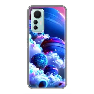 Чехлы КОСМОС для Xiaomi Mi 12 Lite (Синие планеты)