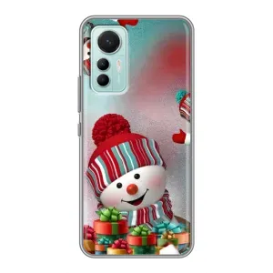Чехлы на Новый Год Xiaomi Mi 12 Lite (Снеговик в шапке)