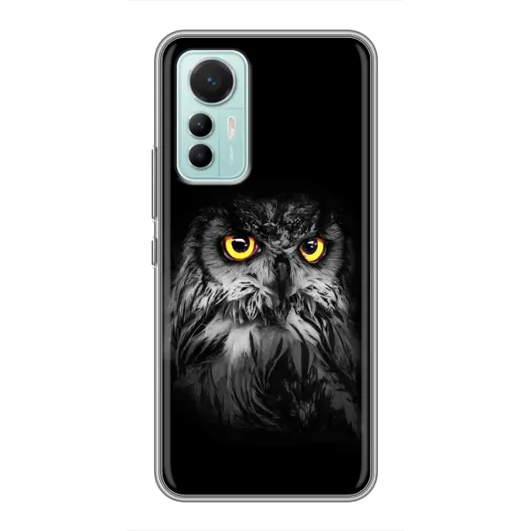 Чехол с рисунком «Сова на чёрном» для Xiaomi Mi 12 Lite Чехол с рисунком «Сова на чёрном» для Xiaomi Mi 12 Lite