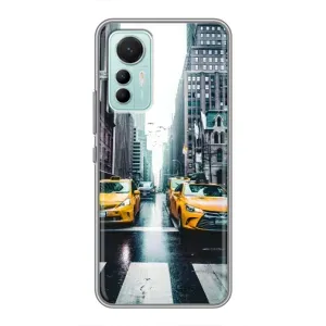 Силиконовый бампер (Работники) на Xiaomi Mi 12 Lite (Такси)