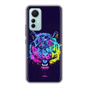 Силіконовий бампер з картинкою звірів для Xiaomi Mi 12 Lite (Тигр-Арт)