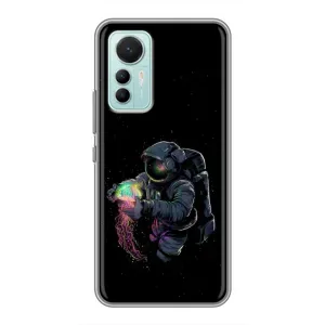 Силіконовый Чохол з принтом "Космонавти" на Xiaomi Mi 12 Lite (В руках земля)