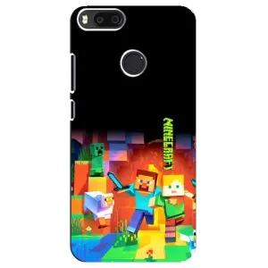 Чехлы для Xiaomi Mi A1/ Mi 5X (Персонажи Майн Крафт) (Герой Майнкрафт)
