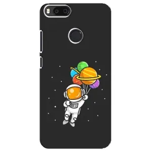 Силиконовый Чехол с принтом "Космонавты" на Xiaomi Mi A1/ Mi 5X (Космонавт с шариками)