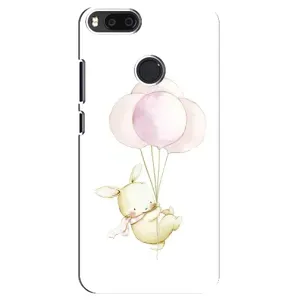 Силиконовый бампер с картинкой животных для Xiaomi Mi A1/ Mi 5X (Кролик и шарики)
