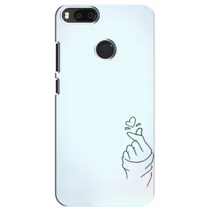 Чехлы (Знак сердечка) на Xiaomi Mi A1/ Mi 5X (Сердце на голубом)