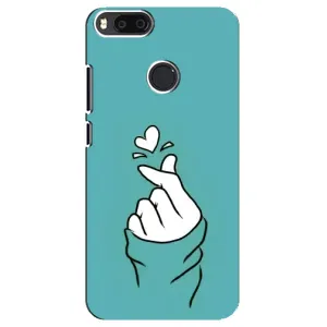 Чехлы (Знак сердечка) на Xiaomi Mi A1/ Mi 5X (Сердечко на бирюзовом)