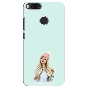 Силиконовый Чехол на Xiaomi Mi A1/ Mi 5X с картинкой Стильных Девушек (В шапке)