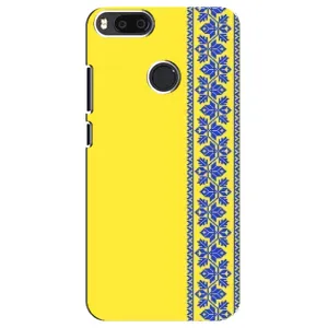Силиконовый Чехол на Xiaomi Mi A1/ Mi 5X (Вышиванка на желтом)