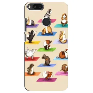 Чохол з Прикольним Принтом на Xiaomi Mi A1/ Mi 5X (Йога свинок)