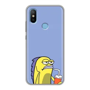 Бампер с принтом Мемы для Xiaomi Mi6X (Безразличие)