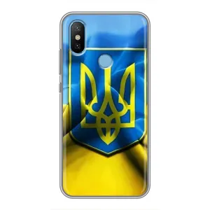 Чехол с картинкой (Патриотический ГЕРБ) на Xiaomi Mi6X (Герб и Флаг Украины)
