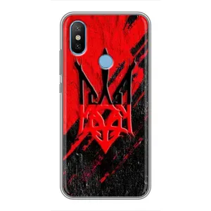 Чехлы УПА (Красно-Чёрный) на Xiaomi Mi6X (Герб в цвете УПА)