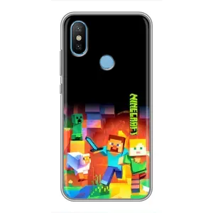 Чехлы для Xiaomi Mi6X (Персонажи Майн Крафт) (Герой Майнкрафт)