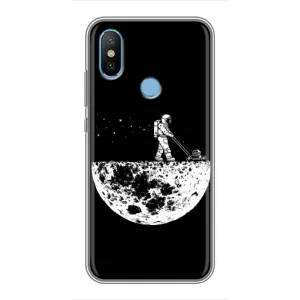 Силіконовый Чохол з принтом "Космонавти" на Xiaomi Mi6X (Космонавт)