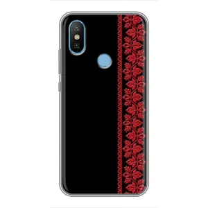 Силиконовый Чехол на Xiaomi Mi6X (Красная Вышиванка)