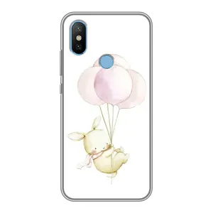 Силиконовый бампер с картинкой животных для Xiaomi Mi6X (Кролик и шарики)