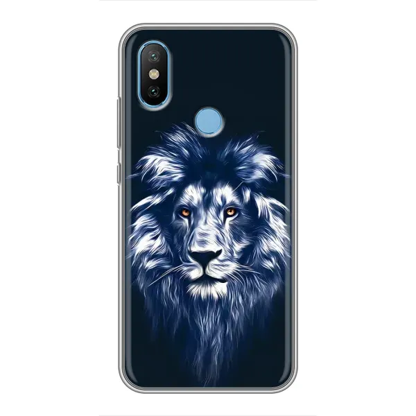 Чехол с рисунком «Лев - синий» для Xiaomi Mi6X