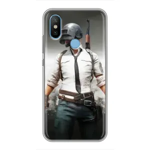 Силиконовый чехол с картинкой "Герой Pubg" на Xiaomi Mi6X (Пабг)