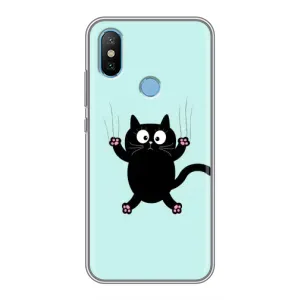 Силіконовий чохол з котиком для Xiaomi Mi6X (Падаючий кіт)