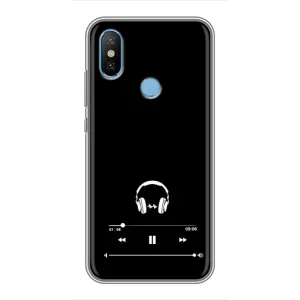 Чехол с картинками на черном фоне для Xiaomi Mi6X (Плеер)