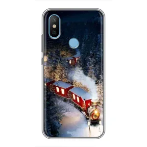 Силіконовий бампер на різдво для Xiaomi Mi6X (Потяг)