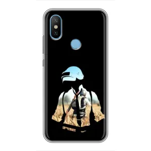 Силиконовый чехол с картинкой "Герой Pubg" на Xiaomi Mi6X (Пубг мен)