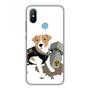 Чехол с принтом Собаки Патрон для Xiaomi Mi6X (Пёс Патрон с ракетой)