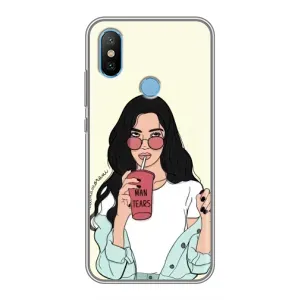 Силіконовый Чохол на Xiaomi Mi6X з картинкой Модных девушек (З напоєм)