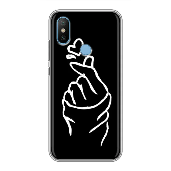 Чехол с рисунком «Сердце на черном» для Xiaomi Mi6X Чехол с рисунком «Сердце на черном» для Xiaomi Mi6X