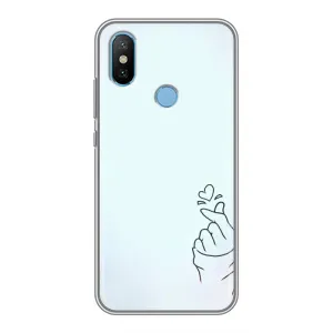 Чехлы (Знак сердечка) на Xiaomi Mi6X (Сердце на голубом)