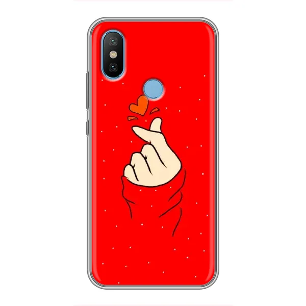 Чехол с рисунком «Сердце на красном» для Xiaomi Mi6X Чехол с рисунком «Сердце на красном» для Xiaomi Mi6X