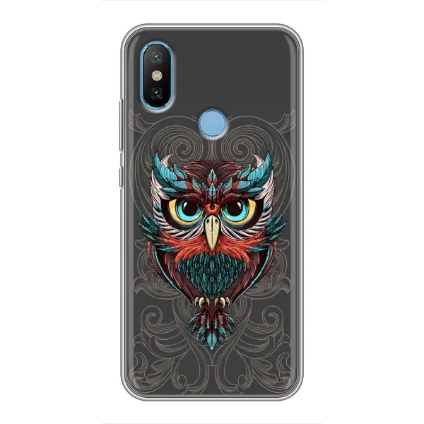 Чехол с рисунком «Сова на сером» для Xiaomi Mi6X