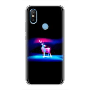 Силиконовый бампер с картинкой животных для Xiaomi Mi6X (Яркий олень)
