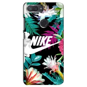Силіконовый Чохол на Xiaomi Mi 8 Lite з картинкою НАЙК (Квітковий Nike)