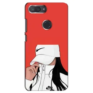 Силиконовый Чехол на Xiaomi Mi 8 Lite с картинкой Стильных Девушек (Девушка Nike)