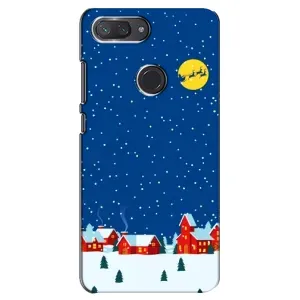 Силиконовый бампер на рождество для Xiaomi Mi 8 Lite (Город в снегу)