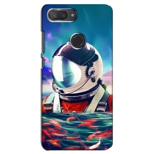 Силиконовый Чехол с принтом "Космонавты" на Xiaomi Mi 8 Lite (Космонавт в воде)