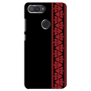 Силиконовый Чехол на Xiaomi Mi 8 Lite (Красная Вышиванка)