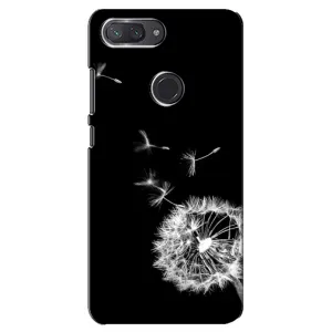 Силиконовый Чехол с одуванчиками на Xiaomi Mi 8 Lite (Одуванчик на чёрном)