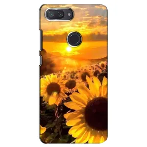 Чехол с Цветами для Xiaomi Mi 8 Lite (поле подсолнухов)