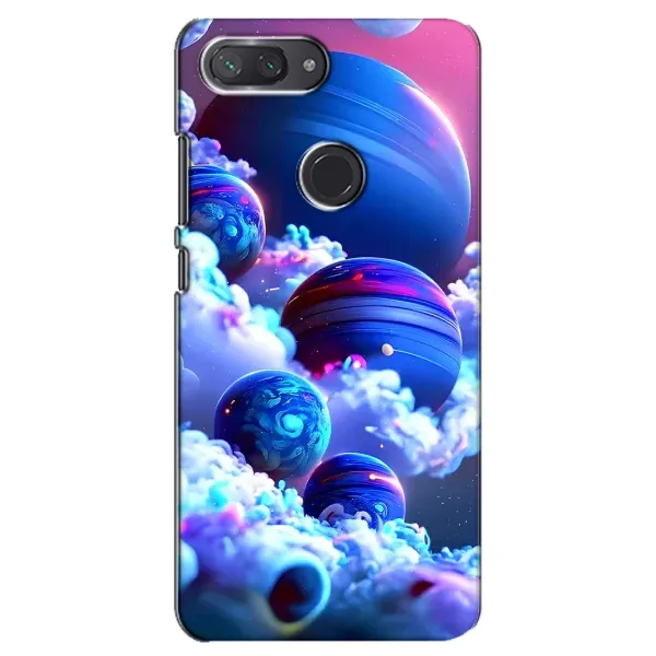 Чехол с рисунком «Синие планеты» для Xiaomi Mi 8 Lite