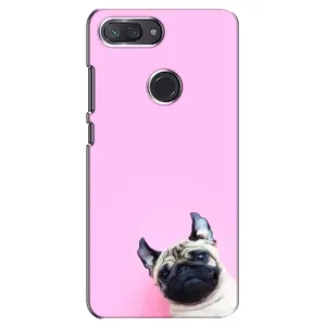 Бампер для Xiaomi Mi 8 Lite з картинкою "Песики" (Собака на рожевому)