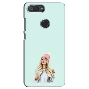 Силиконовый Чехол на Xiaomi Mi 8 Lite с картинкой Стильных Девушек (В шапке)