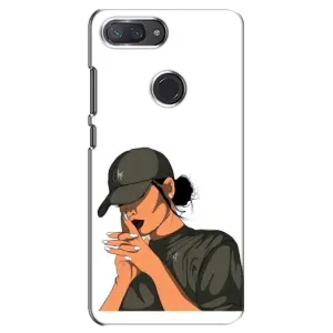Силиконовый Чехол на Xiaomi Mi 8 Lite с картинкой Стильных Девушек (В зеленом)